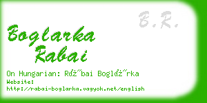 boglarka rabai business card